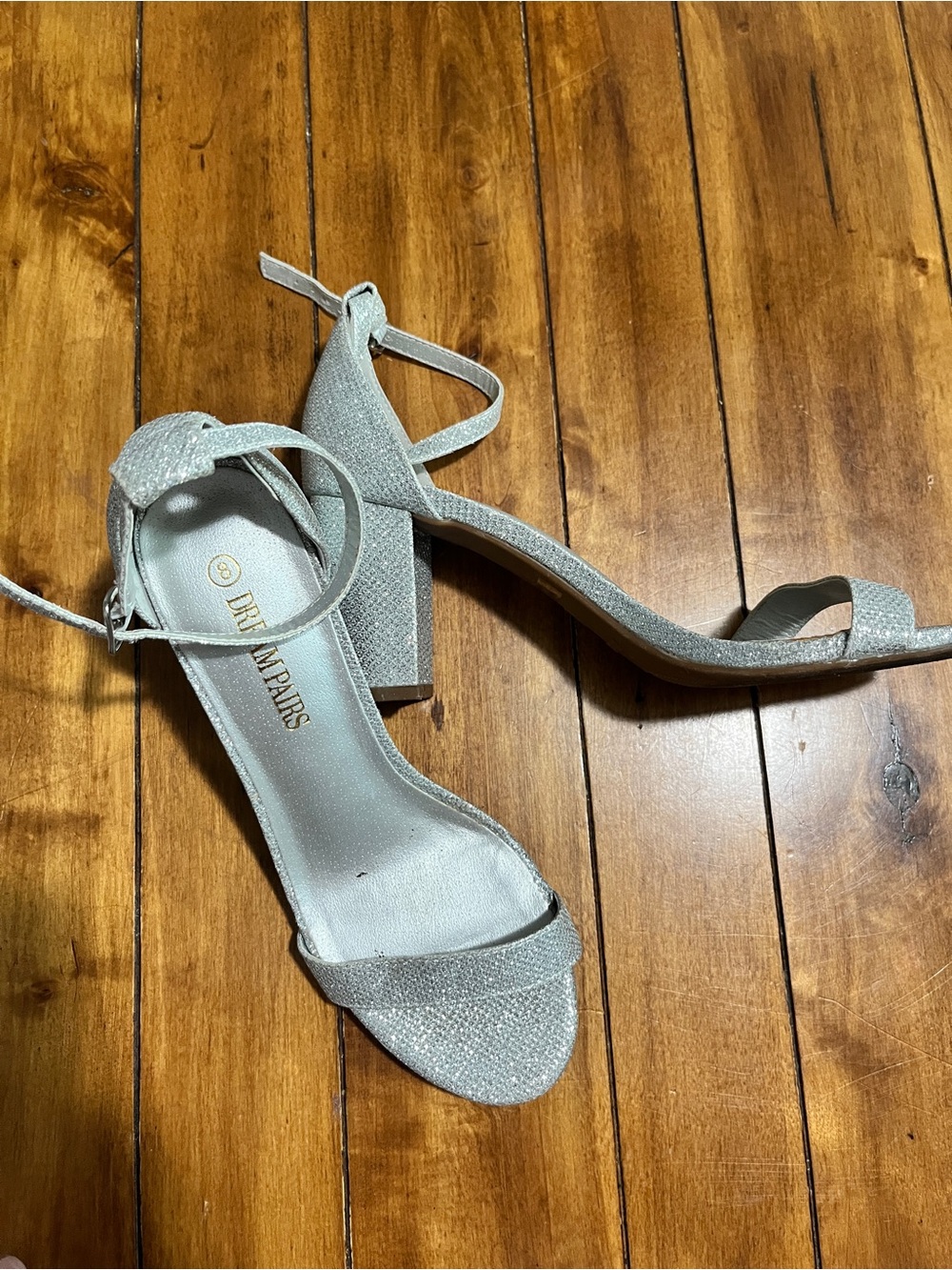Dream Pairs Silver High Heels